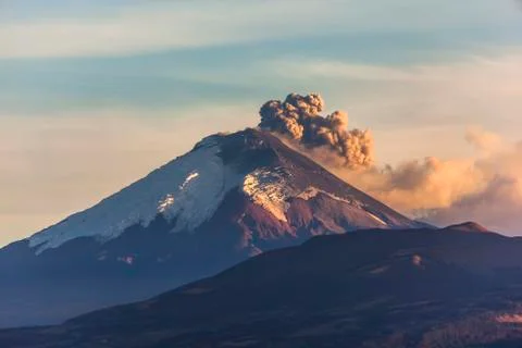Cotopaxi volcano eruption Stock Photos