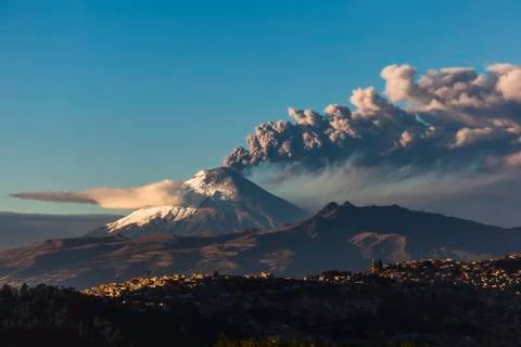 Cotopaxi volcano eruption Stock Photos