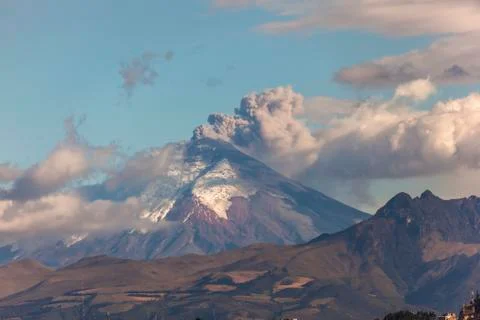 Cotopaxi volcano eruption Stock Photos