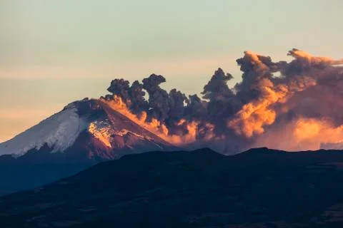 Cotopaxi volcano eruption Stock Photos
