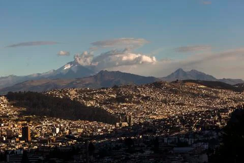 Cotopaxi volcano eruption Stock Photos
