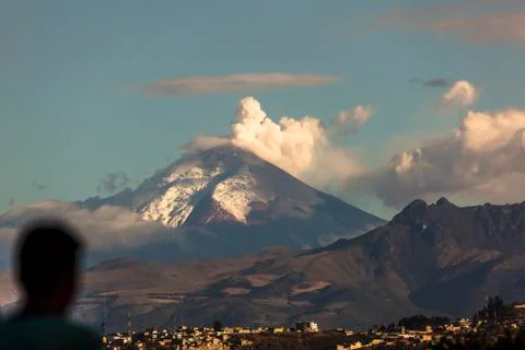 Cotopaxi volcano eruption Stock Photos
