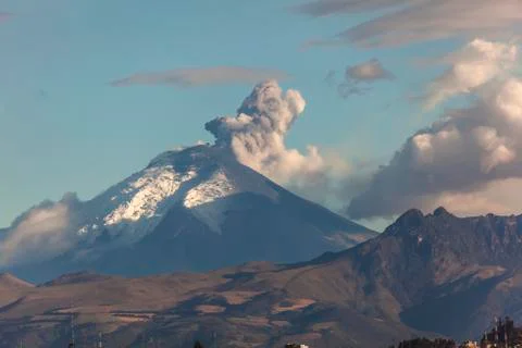 Cotopaxi volcano eruption Stock Photos