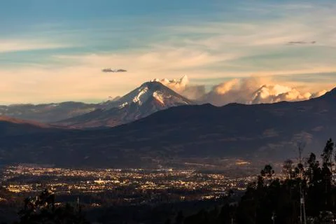 Cotopaxi volcano eruption Stock Photos