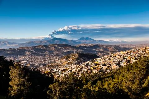 Cotopaxi volcano eruption Stock Photos