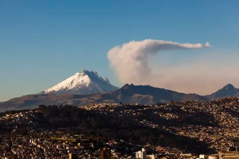 Cotopaxi volcano eruption Stock Photos