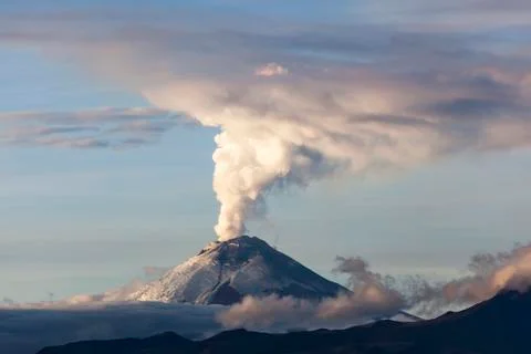 Cotopaxi volcano eruption Stock Photos