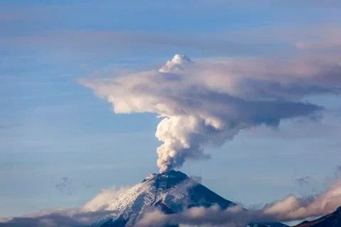 Cotopaxi volcano eruption Stock Photos