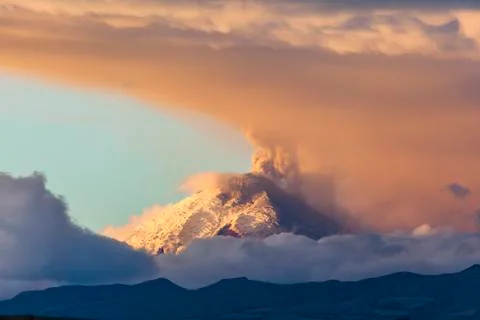 Cotopaxi volcano eruption Stock Photos