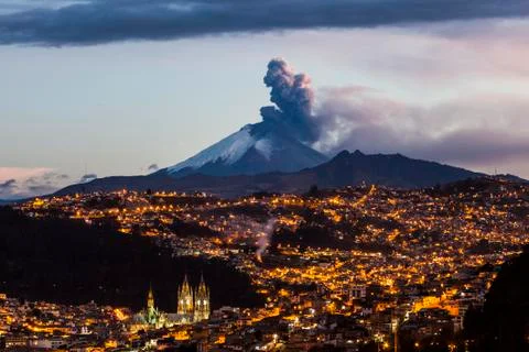 Cotopaxi volcano eruption Stock Photos