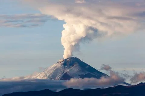 Cotopaxi volcano eruption Stock Photos