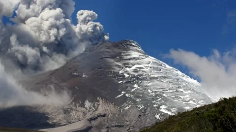 Cotopaxi vulcano eruption, Ecuador Stock Footage 54076310