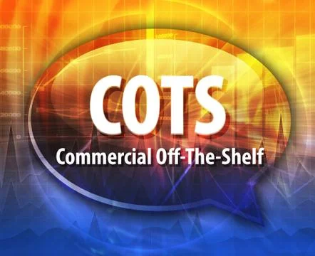 COTS acronym word speech bubble illustration Stock Illustration