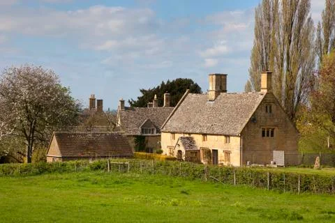 Cotswold cottages Stock Photos