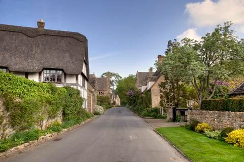 Cotswold cottages Stock Photos