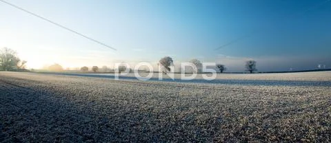 Cotswold farmland in winter Stock Photos