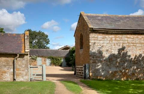 Cotswold farmyard Stock Photos