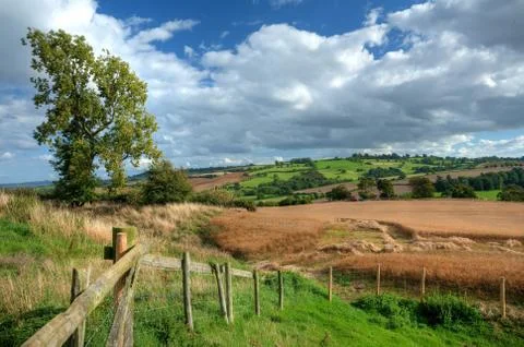 Cotswold harvest time Stock Photos