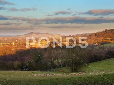 Cotswold landscape Stock Photos