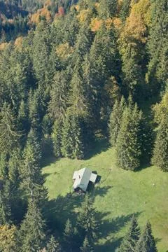 Cottage in the alps Stock Photos