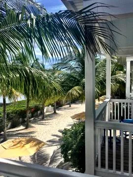 Cottage on the beach Stock Photos