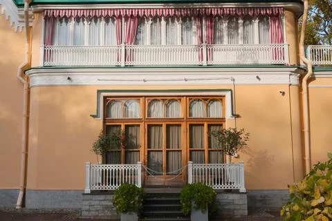 Cottage is the central architectural structure of the Stock Photos