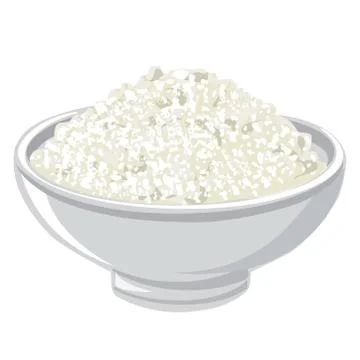 Cottage cheese Stock Illustration