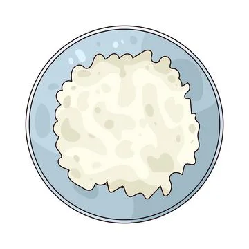 Cottage Cheese illustration Ilustração Stock