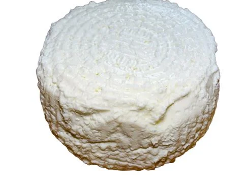 Cottage cheese isolated on white background 库存照片
