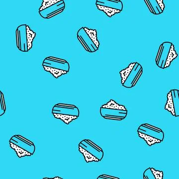 Cottage cheese milk product vector seamless pattern Illustrazione stock