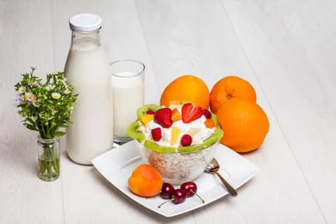 Cottage cheese Foto stock
