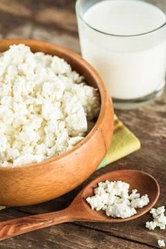 Cottage cheese Foto stock