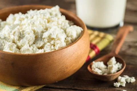 Cottage cheese Foto stock