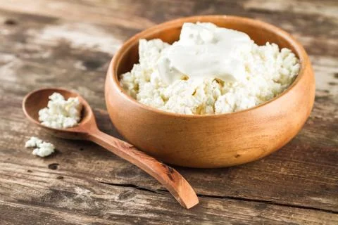Cottage cheese Foto stock