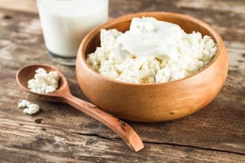 Cottage cheese Foto stock