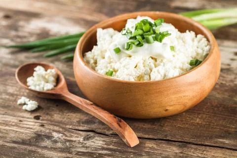 Cottage cheese Foto stock