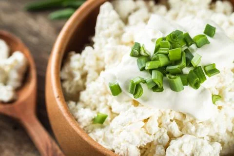 Cottage cheese Foto stock