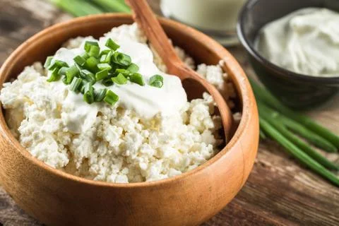 Cottage cheese Foto stock