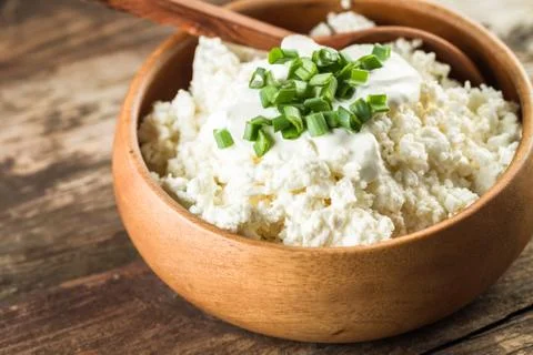 Cottage cheese Foto stock