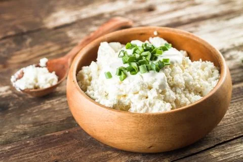 Cottage cheese Foto stock
