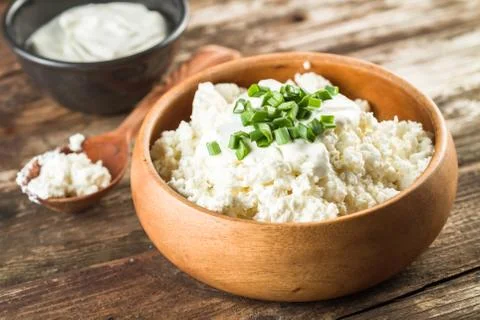 Cottage cheese Foto stock