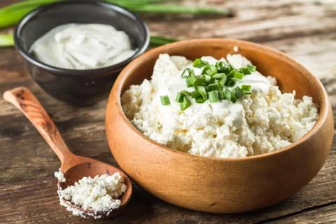 Cottage cheese Foto stock