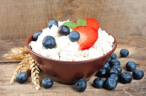 Cottage cheese Foto stock