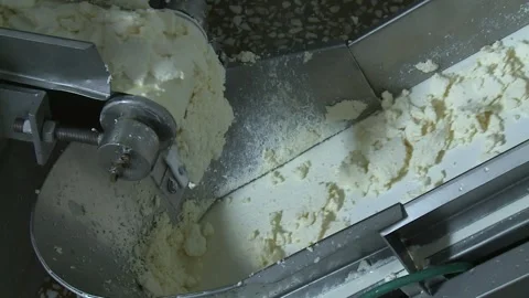 Cottage  cheese in the workshop 5 Stock Footage 318849199