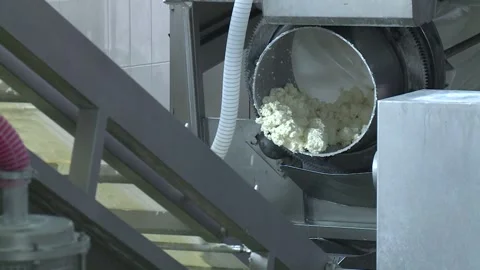 Cottage  cheese in the workshop 6 Stock Footage 318849196