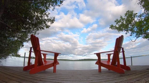 Cottage Dock Time-lapse Stock Footage 111931370