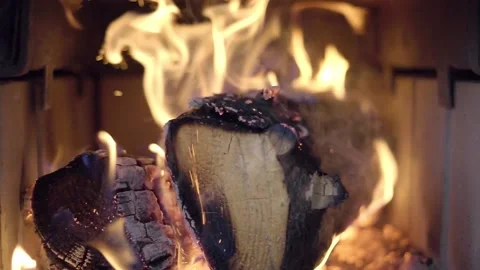 Cottage fireplace 2 Stock Footage 179022604