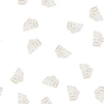 Cottage house glyph seamless pattern Ilustración de archivo