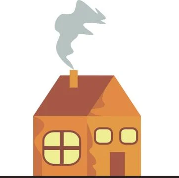 Cottage house. vector. architecture illustration Stock Illustration