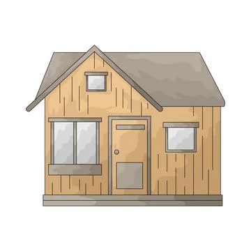Cottage illustration Ilustração Stock